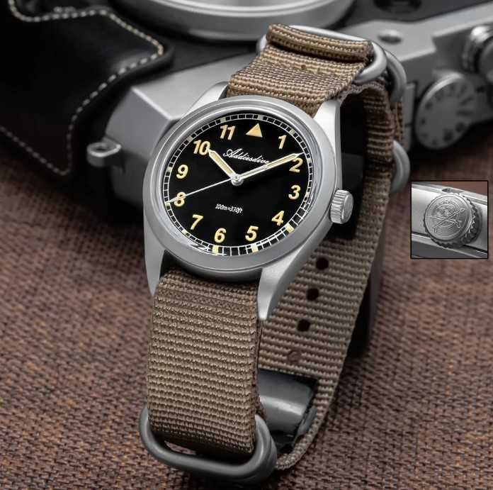 Годинник Військово-польовий тактичний ADDIESDIVE 36mm кварц VH31 WR100 *гарантія