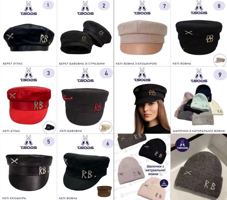 Кепі Багінський чорний золото картуз Baginskiy коричневий капелюх РБ