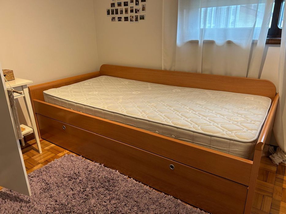 Cama solteiro, com cama embutida