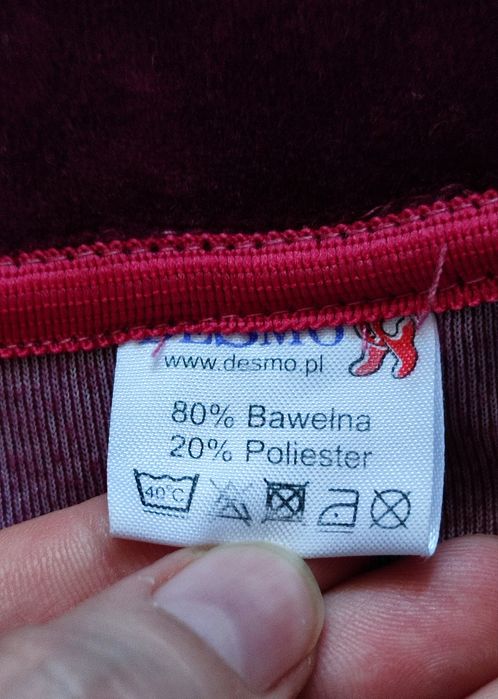 Desmo Ciemnobordowy welurowy komplet dla niemowlaka r. 68