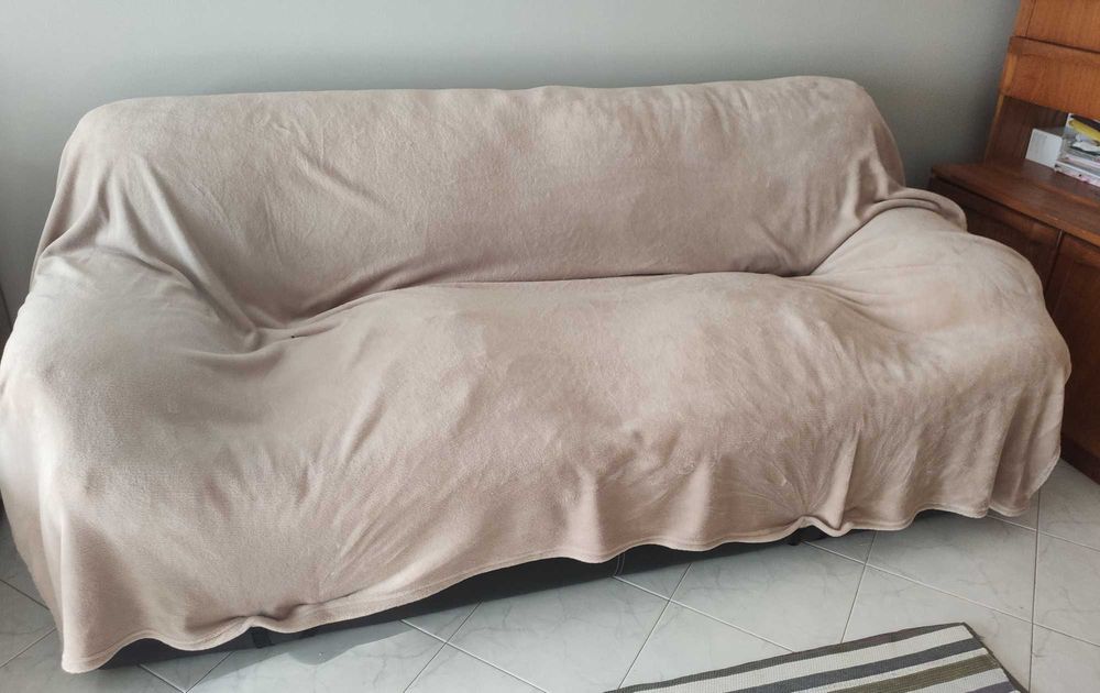 Sofá 2 Lugares Couro Sintético Preta