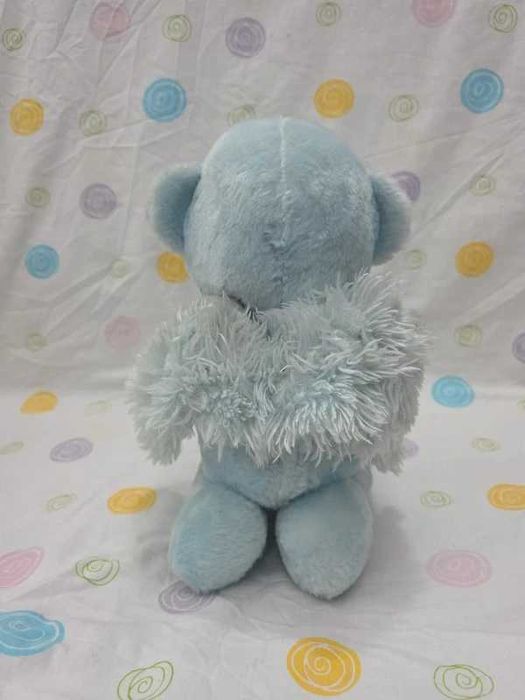 peluche anjo urso / ursinho azul que ora a deus cristão