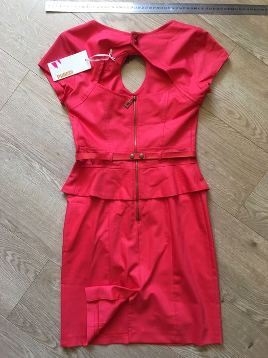 Плаття яскраво-коралового кольору, розмір XS-S (36)