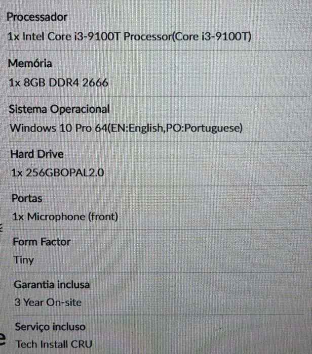 Lenovo ThinkCentre M70q Tiny – i3 | 8GB RAM | 256GB SSD