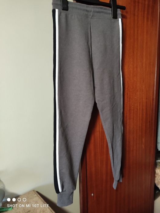 Casaco de malha verde calça fato de treino