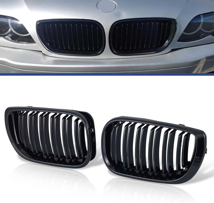 Nerki grill atrapa Czarny połysk BMW E46 COUPE CABRIO LIFT 2003/2007