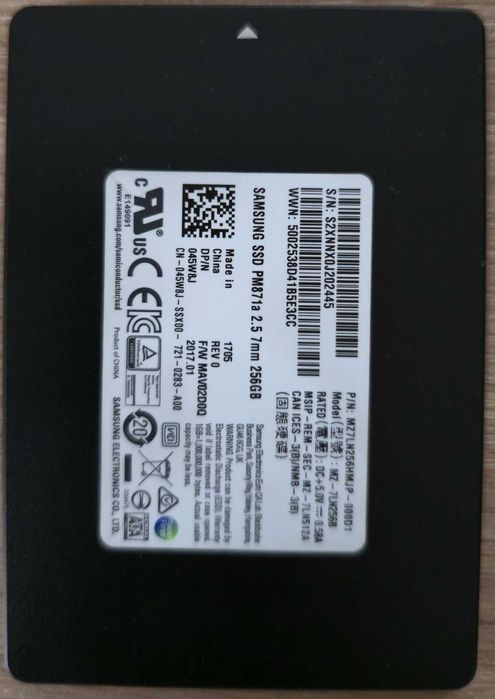 Dysk Samsung SSD 256GB MZ-7LN256A SATA 6G 2,5