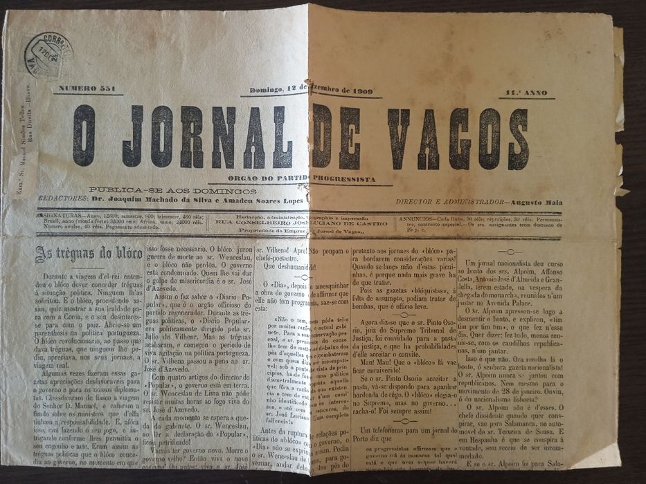 Jornais antigos selados