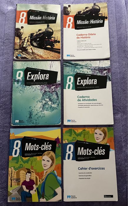 Livros escolares 8 ano