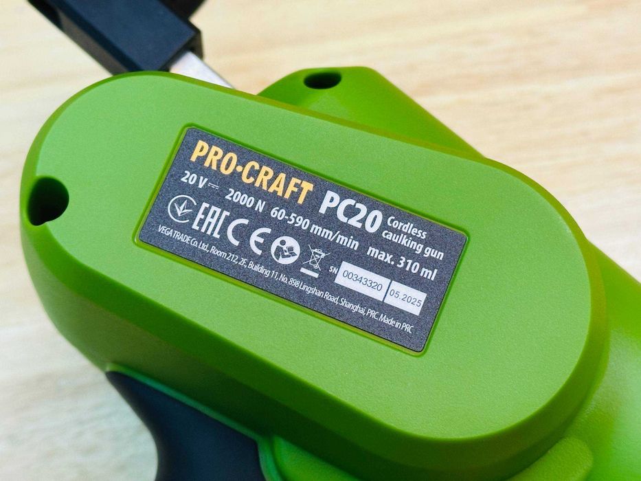 Пістолет для герметика Procraft PC20 (Тушка) | З регулюванням подачі
