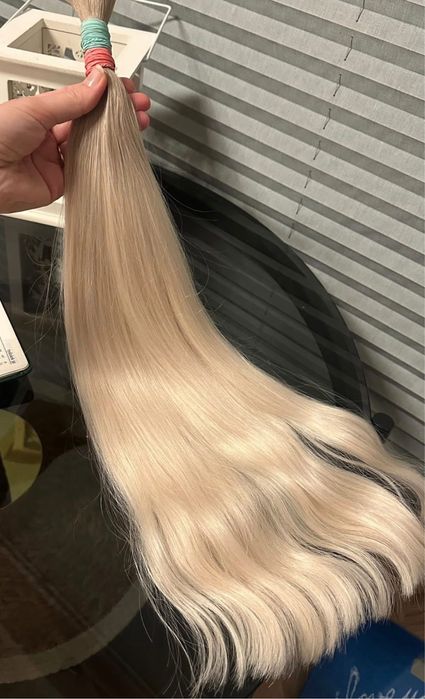 Włosy naturalne blond 55cm premium