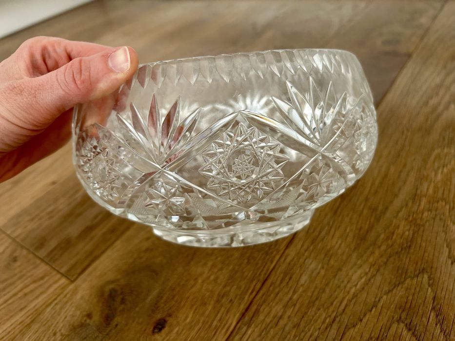 Miska miski wazy kryształ kryształowe PRL