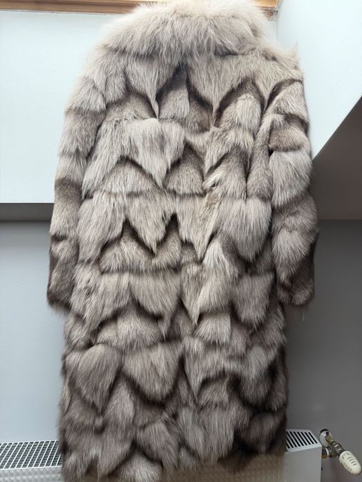 Futro bezowe dlugie s