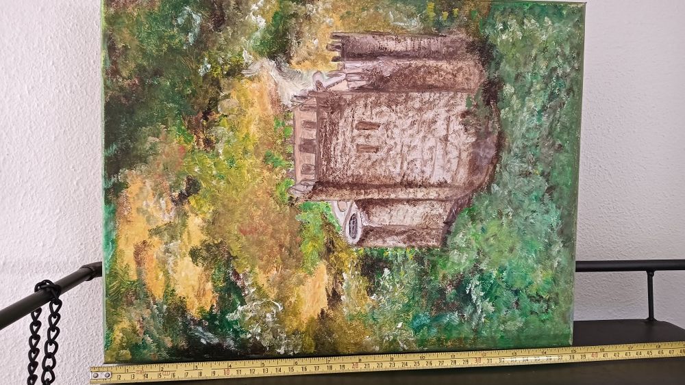 Tela em pastel pintor falecido