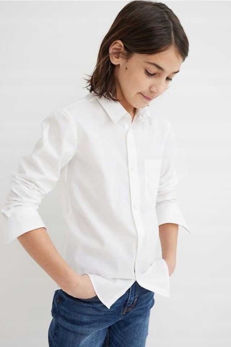 Biała elegancka koszula H&M 158