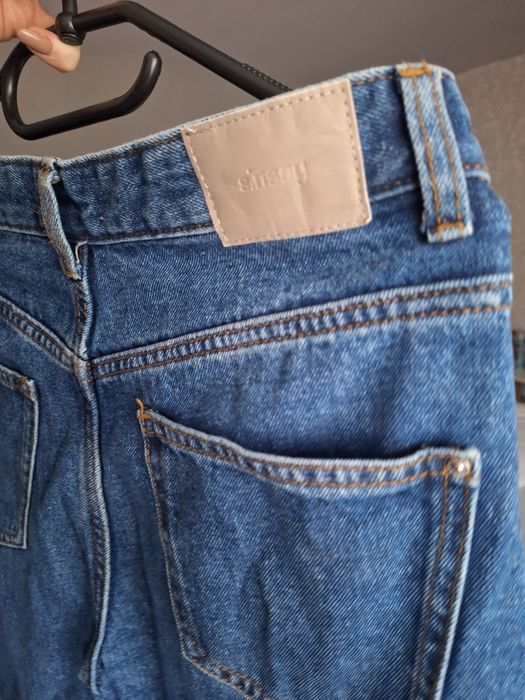 Granatowe jeansy denim.mom fit s 36 stan bdb