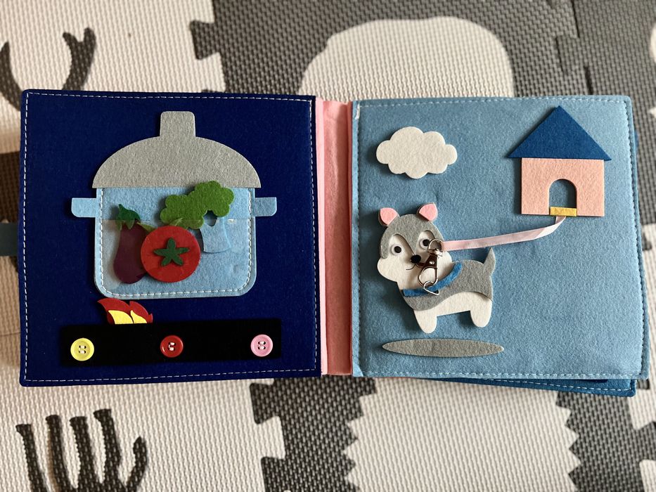 Książka montessori z filcu