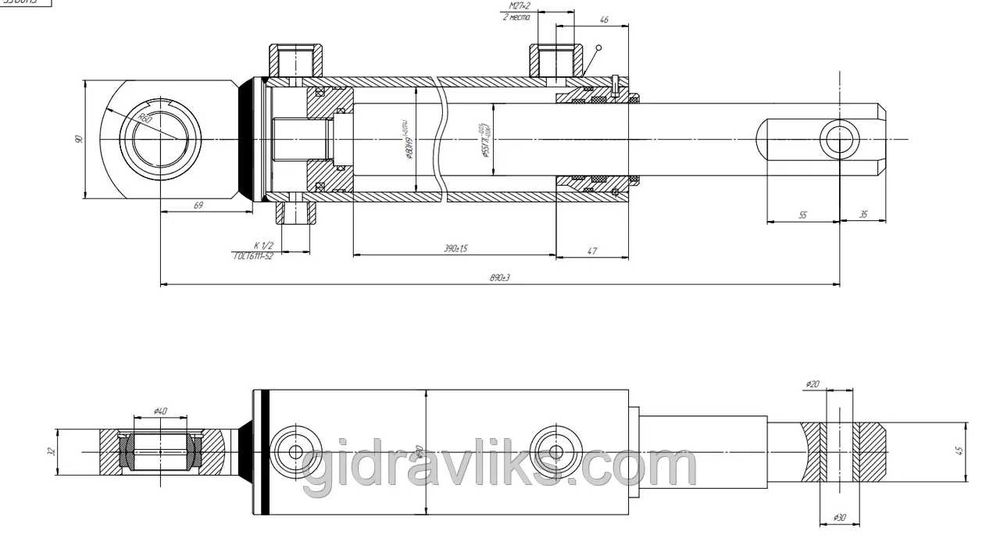 Гідроциліндри установки екскаватора ЕО 2621 ЮМЗ