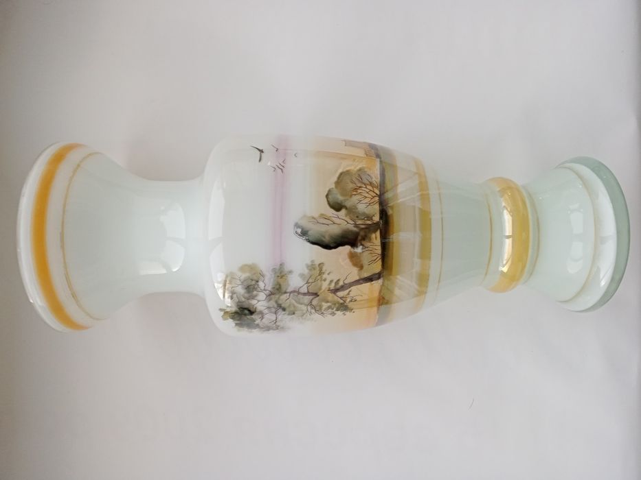 Подарок  на 60 летний юбилей стекляная ваза  ручной работы