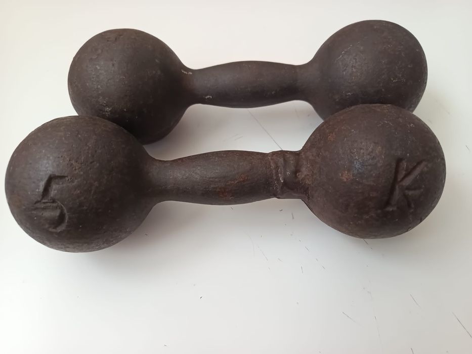 Soviet vinted casted iron dumbel(par)