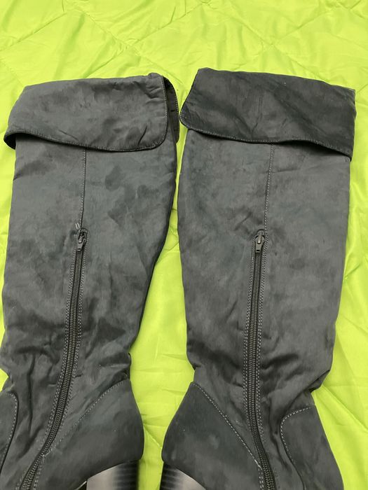 Bota cano longo veludo