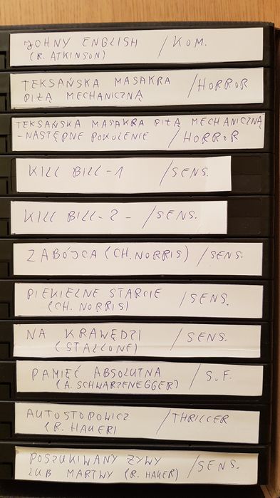 Filmy na kasetach video VHS