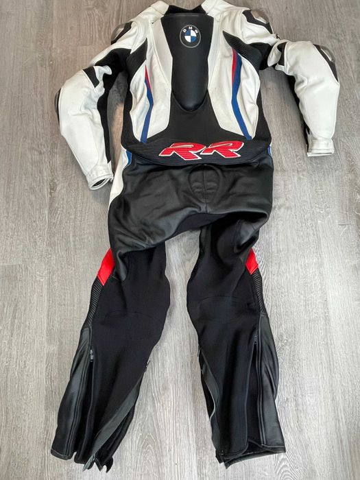МотоКомбінезон BMW one-piece suit DoubleR (white / red / blue) 50 Size