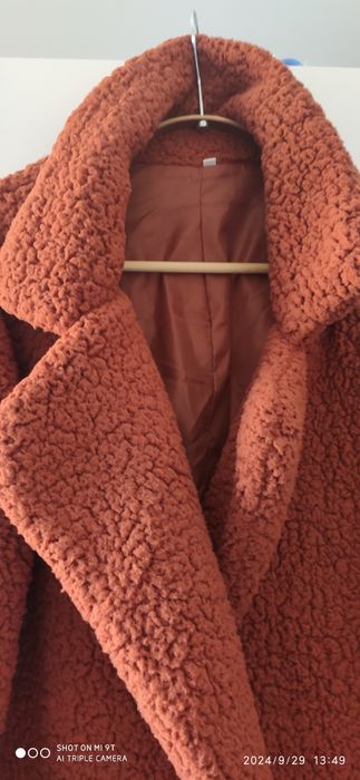 Plaszcz polar braz damski