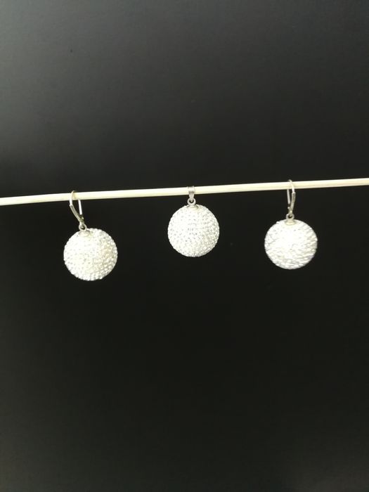Komplet srebrny Swarovski