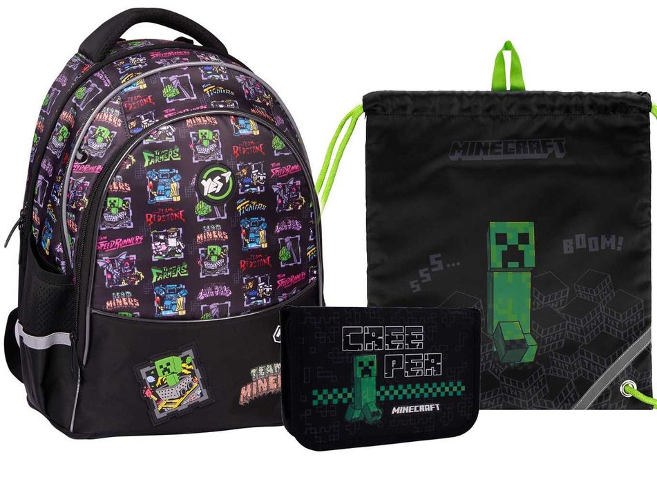 Рюкзак шкільний YES Minecraft Comix + пенал + сумка