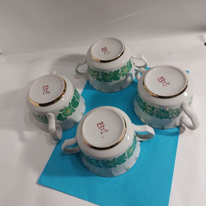 Фарфор,фарфоровые  бульонницы. Киев. Чашки,креманки, СССР.