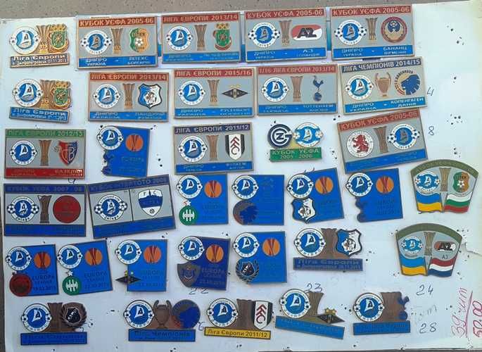 Футбольні значки українські футбольні клуби в єврокубках