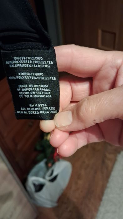 Czarna sukienka  XL  w kpl. z narzutką