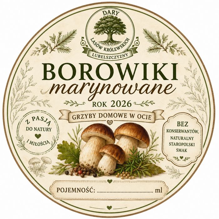 Borowiki / prawdziwki marynowane świeże rok 2026