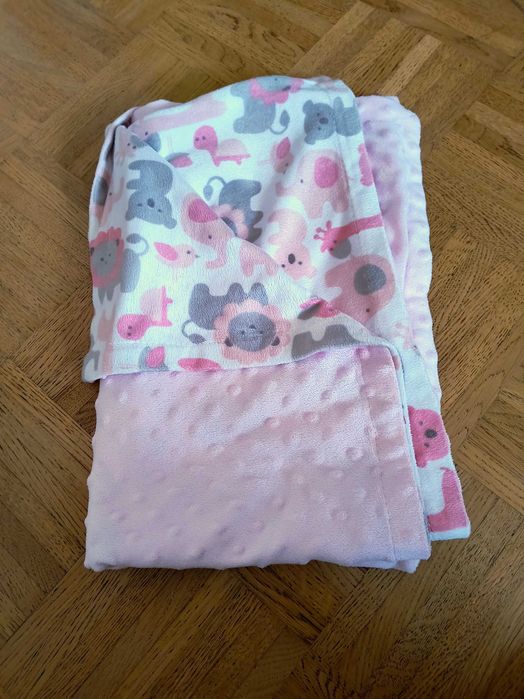 Kocyk niemowlęcy różowy