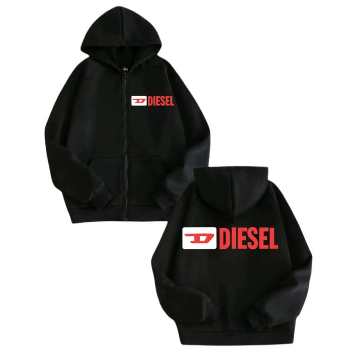 Зип-Худи Diesel Logo унисекс дизель кофта толстовка с капюшоном New
