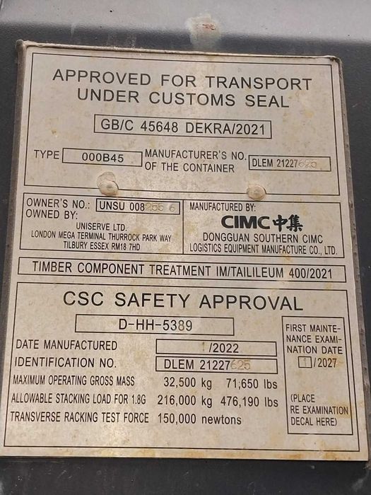 Contentores Marítimos 10/20/40 pés – HC / DV – Entrega Nacional