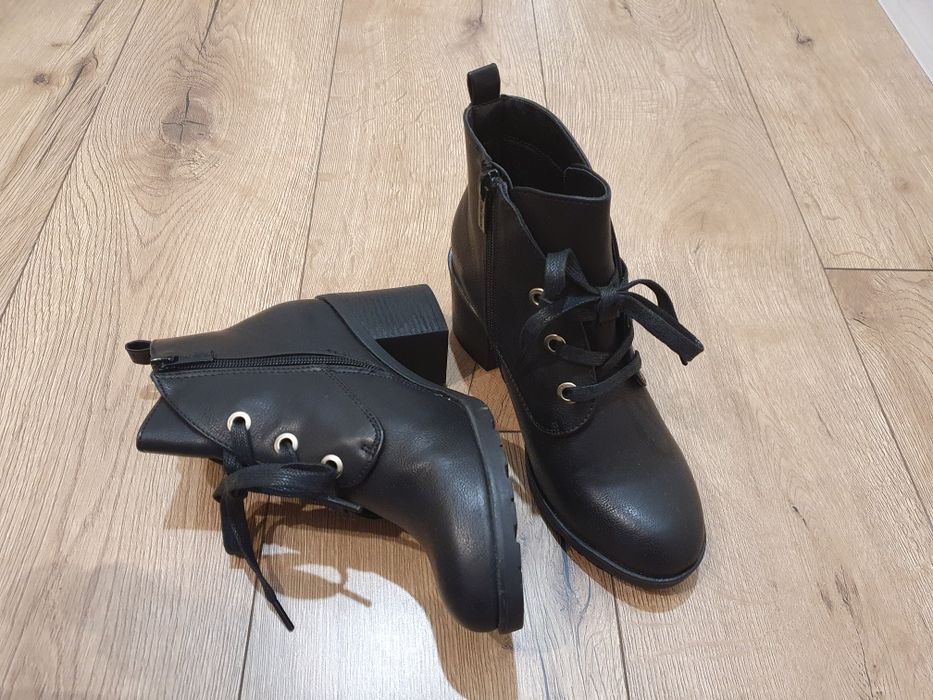 Nowe buty na obcasie czarne eleganckie 36