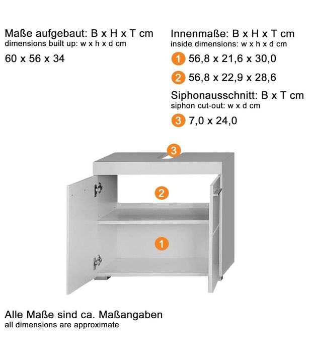 trendteam smart living - Amanda mando bea– szafka pod umywalkę