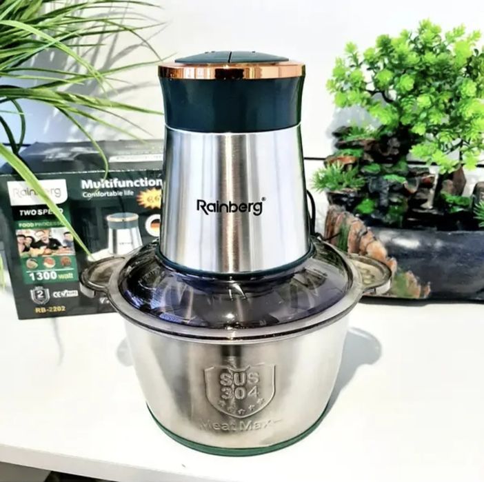 Кухонный блендер Rainberg,  измельчитель на 2л, 1300Вт