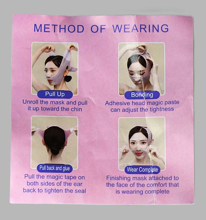 Maska ​​modelująca twarz, liftingująca V-line Reduktor 2-go podbródka