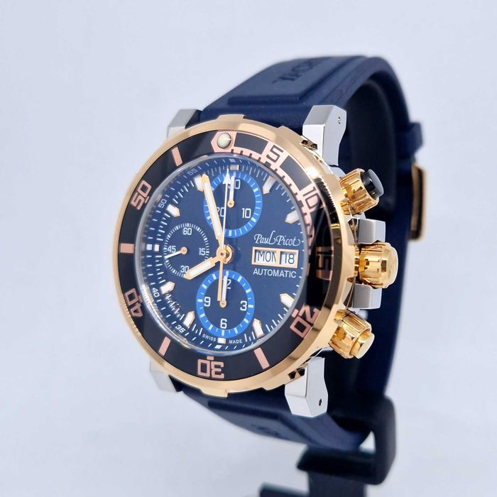 Акція Paul Picot Yachtman III Chronograph P1127. сталь золото