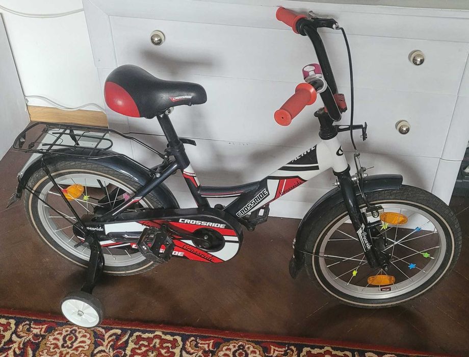 Дитячий велосипед з додатковими колесами Crossride (колеса 16")