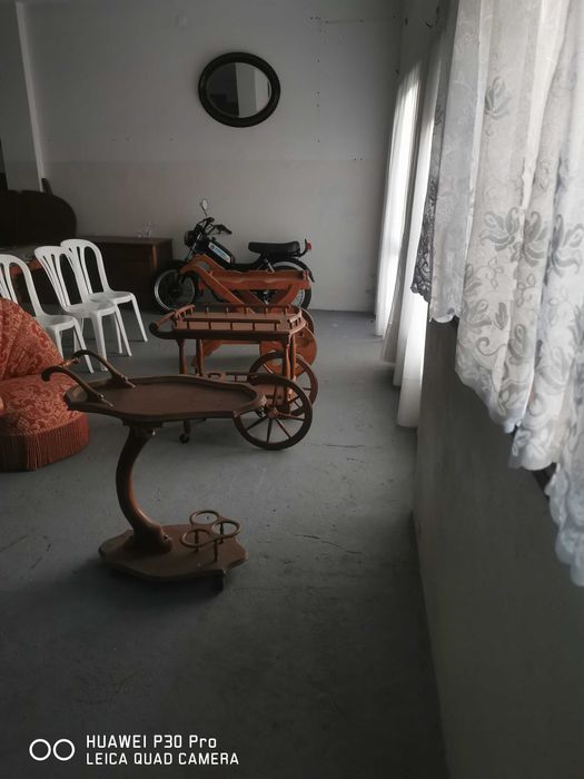 conjunto de 3 carrinhos de chá de madeira