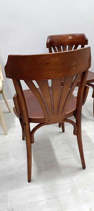Krzesła jak Thonet Fameg Radomsko bardzo masywne z drewna egzotycznego