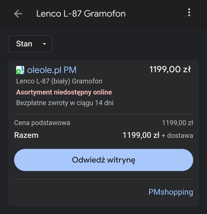 Gramofon Lenco L-87 Adapter