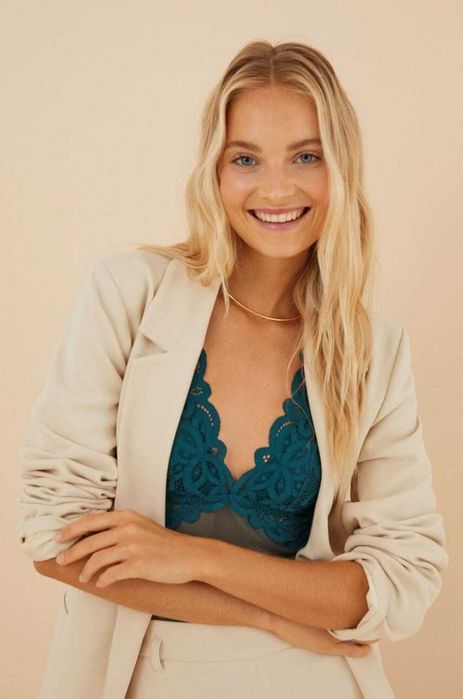 Damskie Body Koronkowe WOMEN'SECRET BODYLETTE Autumn Zielony XL