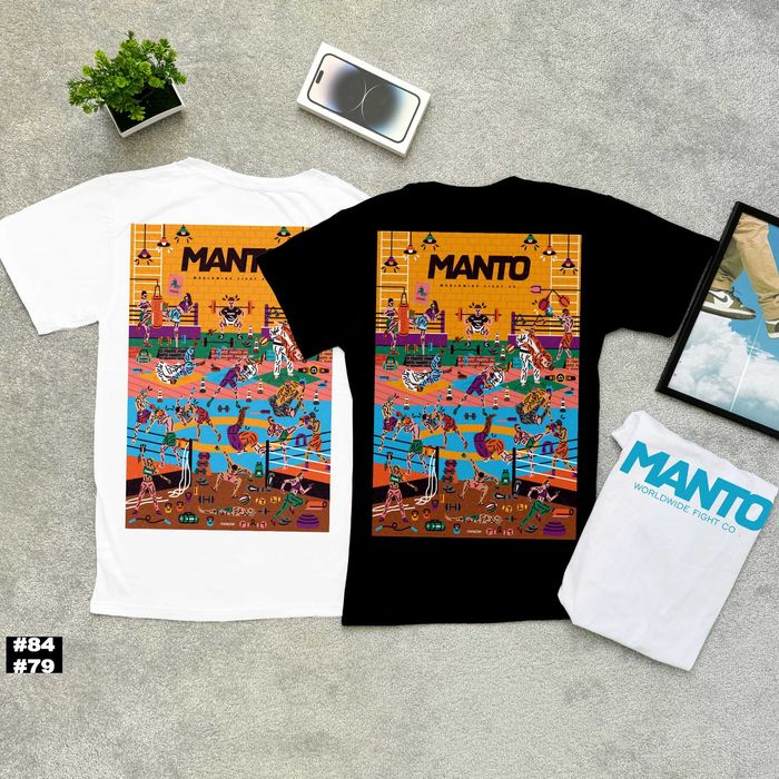 Черна / Белая • MANTO Футболка • Gloves • XS S M L XL XXL