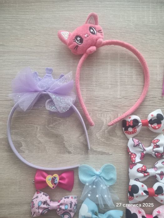 Komplet akcesorii do wlosow kraina lodu, myszka minnie