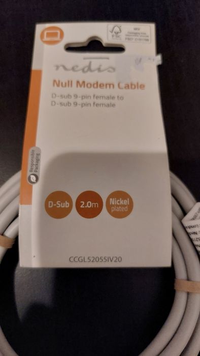 Cabo Serial D-SUB 9 pinos Fêmea - Fêmea